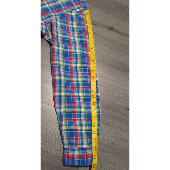 Ralph Lauren Men's Multicolor Plaid Linen Cotton Blend Long Sleeve Shirt Size XL - Picture 8 of 9